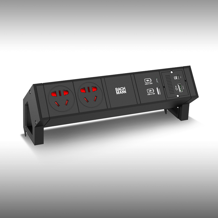 DESK 2 "PURE" BLACK Connection Panel